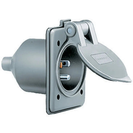 Hubbell HBL61CM64 15 Amp 125v 2 Pole 3 Wire Gray Outlet