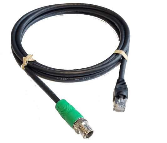 Lowrance 6ft Ethernet Cable Green M12 8-pin male-RJ45 Male